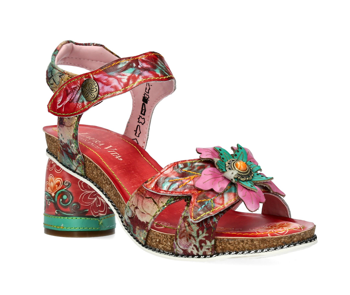 Laura Vita Framboiseo Rouge Sandal