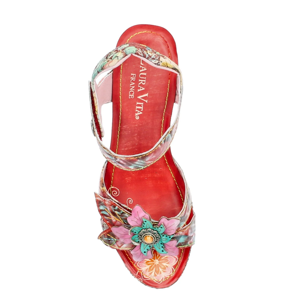 Laura Vita Framboiseo Rouge Sandal