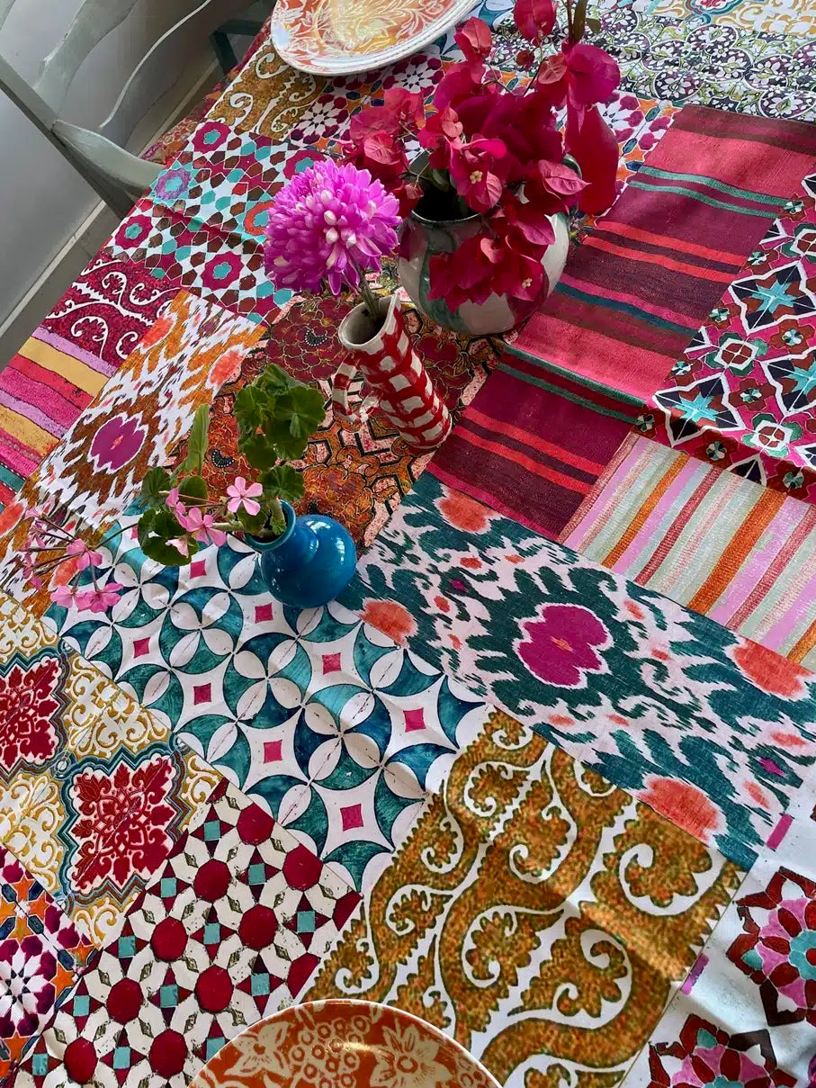 Anna Chandler Tablecloth - Wildflower Tile