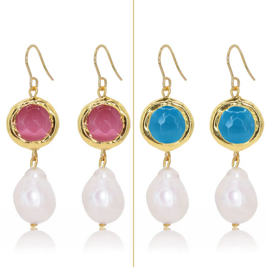 Ballo Drop Earrings with Freshwater Pearl