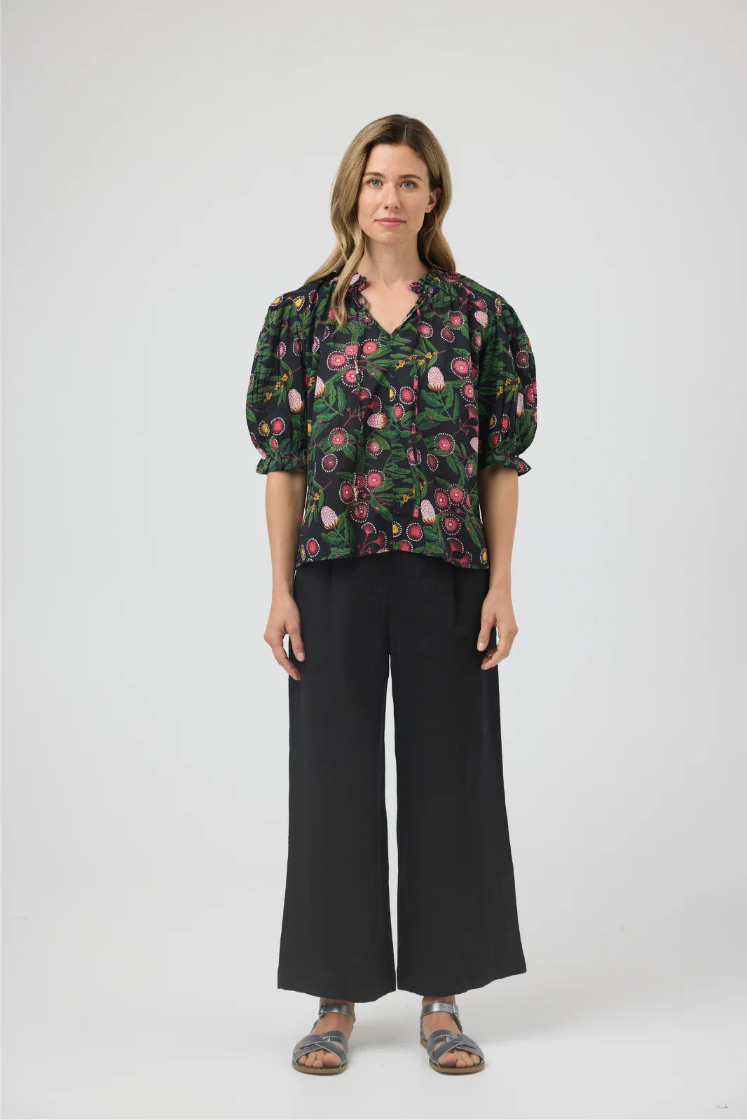 Tie Neck Blouse - Native