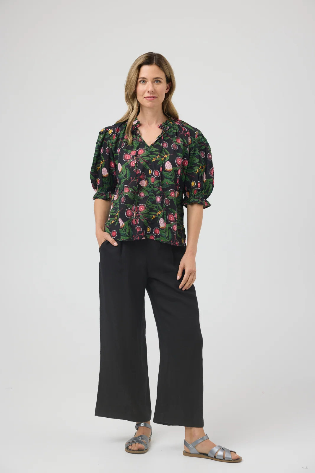 Tie Neck Blouse - Native