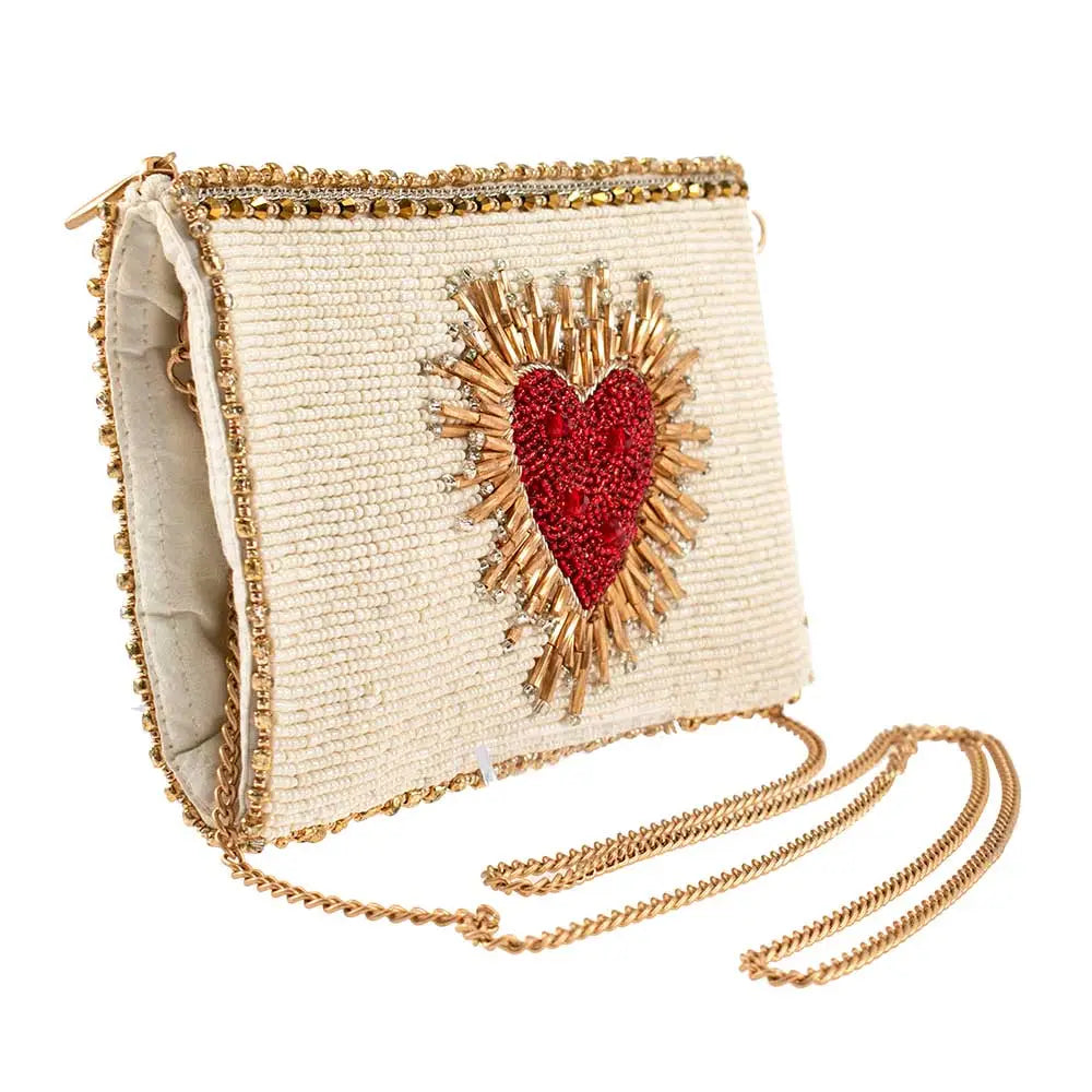 Heart Burst Hand-Beaded Bag