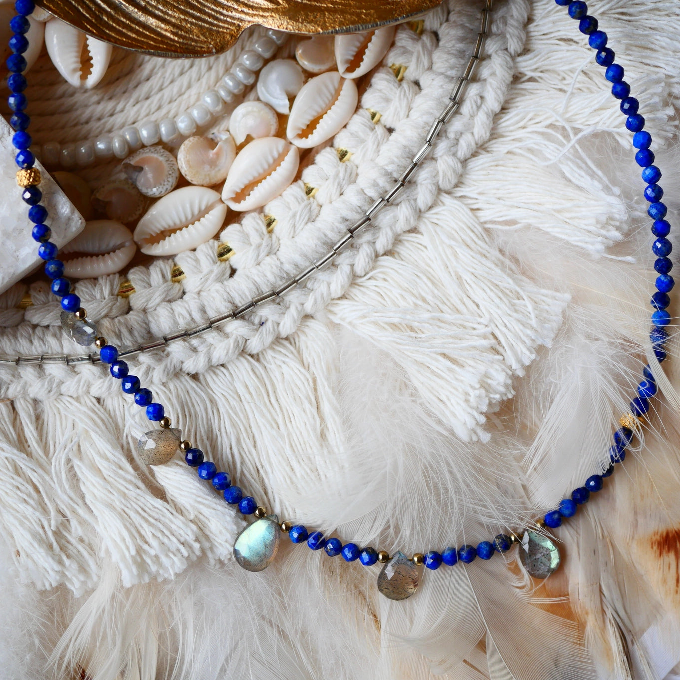 Bal Necklace - Lapis Lazuli, Labradorite