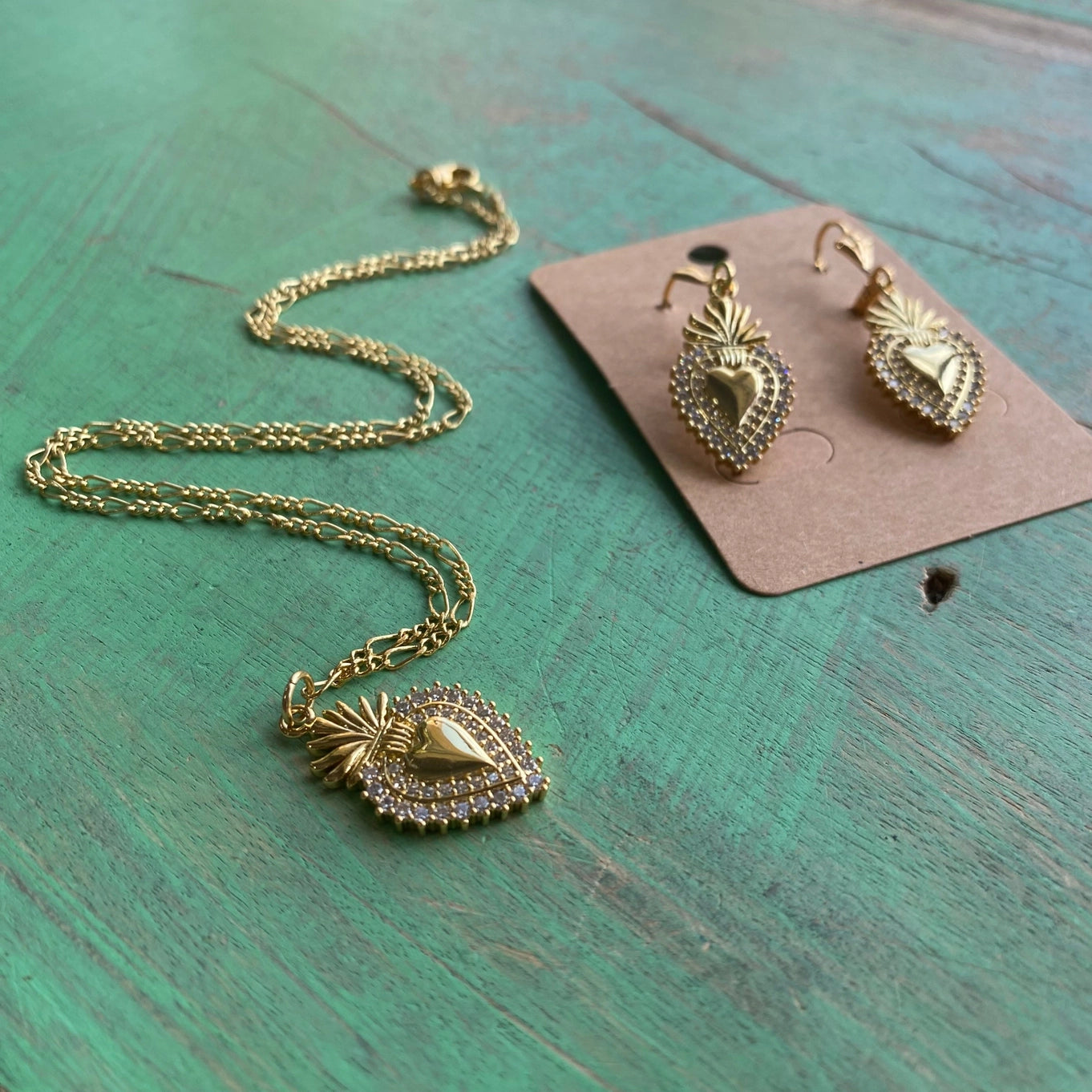 Shining Sacred Heart Earrings