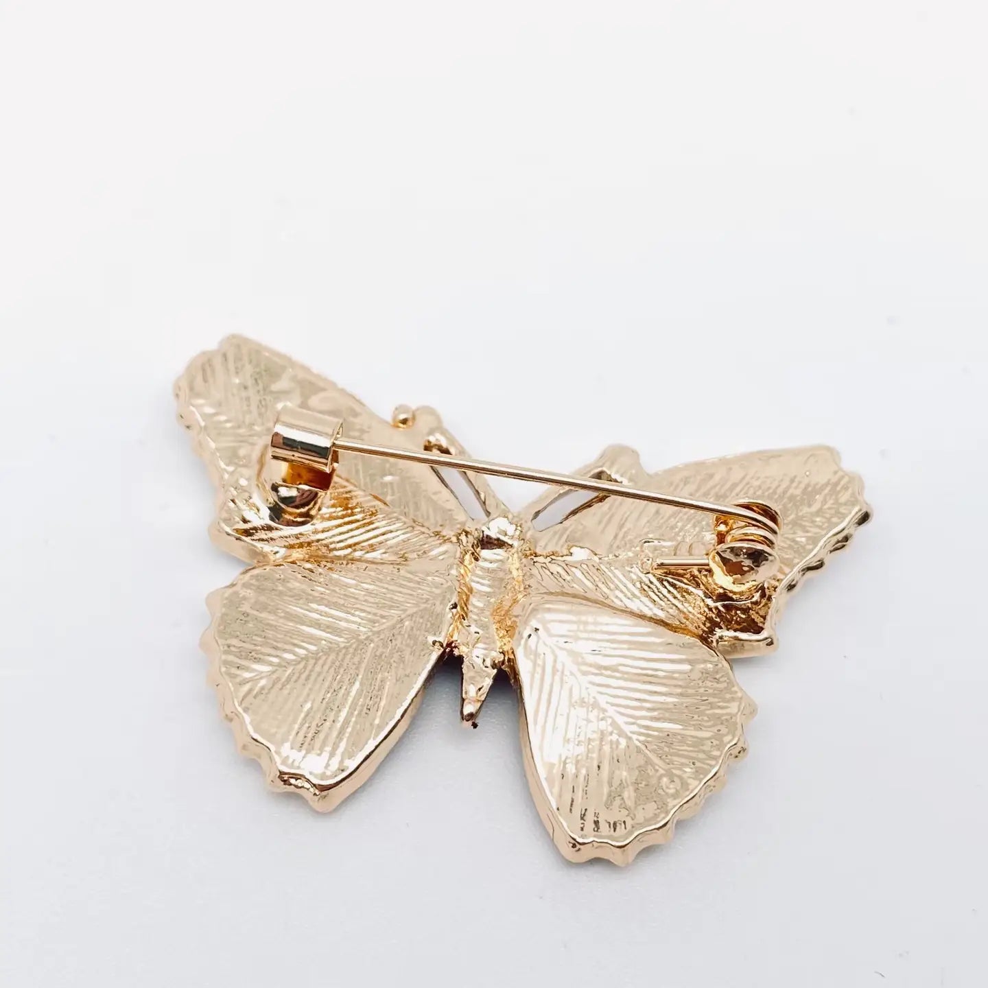 Rhinestone Enamel Butterfly Brooch