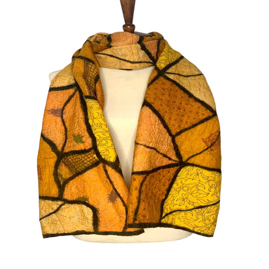 Sari Patchwork Scarf - Gold