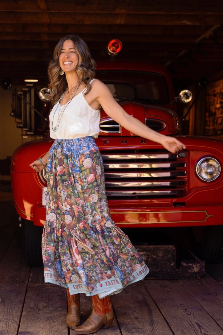 Love Language Atelier Skirt w/ Floral Print