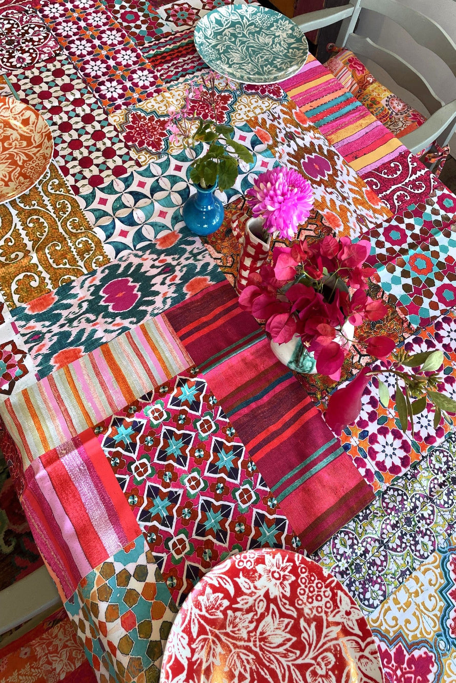 Anna Chandler Tablecloth - Wildflower Tile