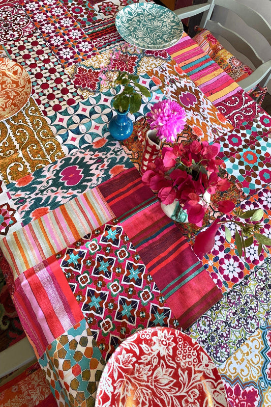 Anna Chandler Tablecloth - Wildflower Tile