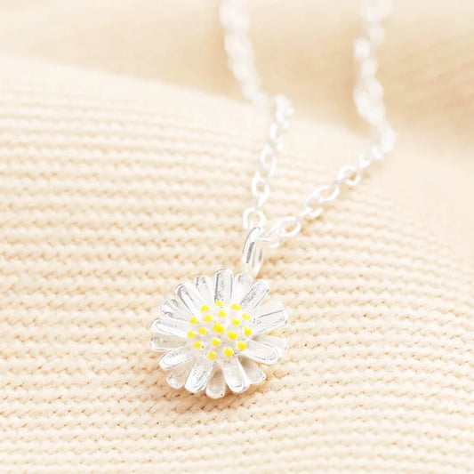 Sterling Silver Daisy Pendant Necklace