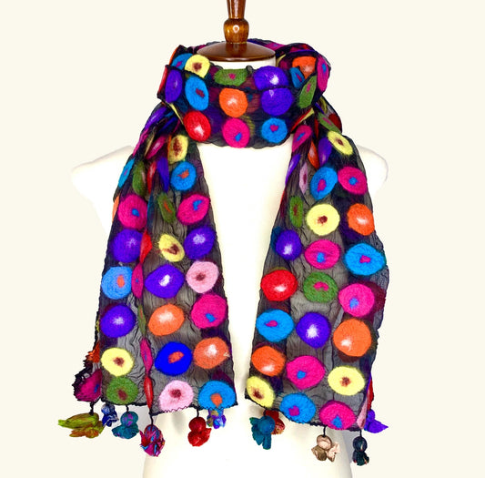 Polka Dot Multi-Coloured Scarf