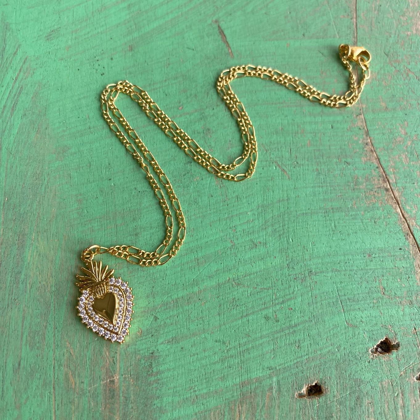 Shining Sacred Heart Necklace