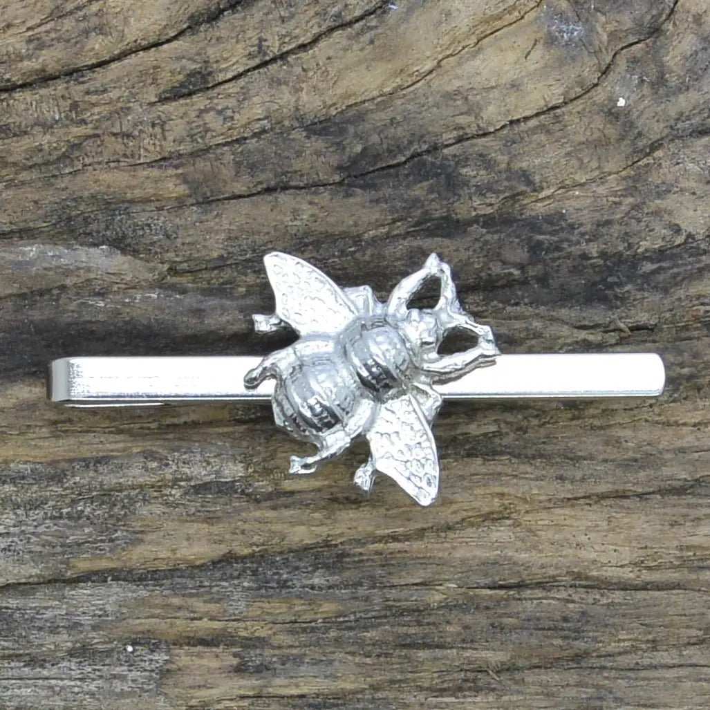 Bee Pewter Tie Clip