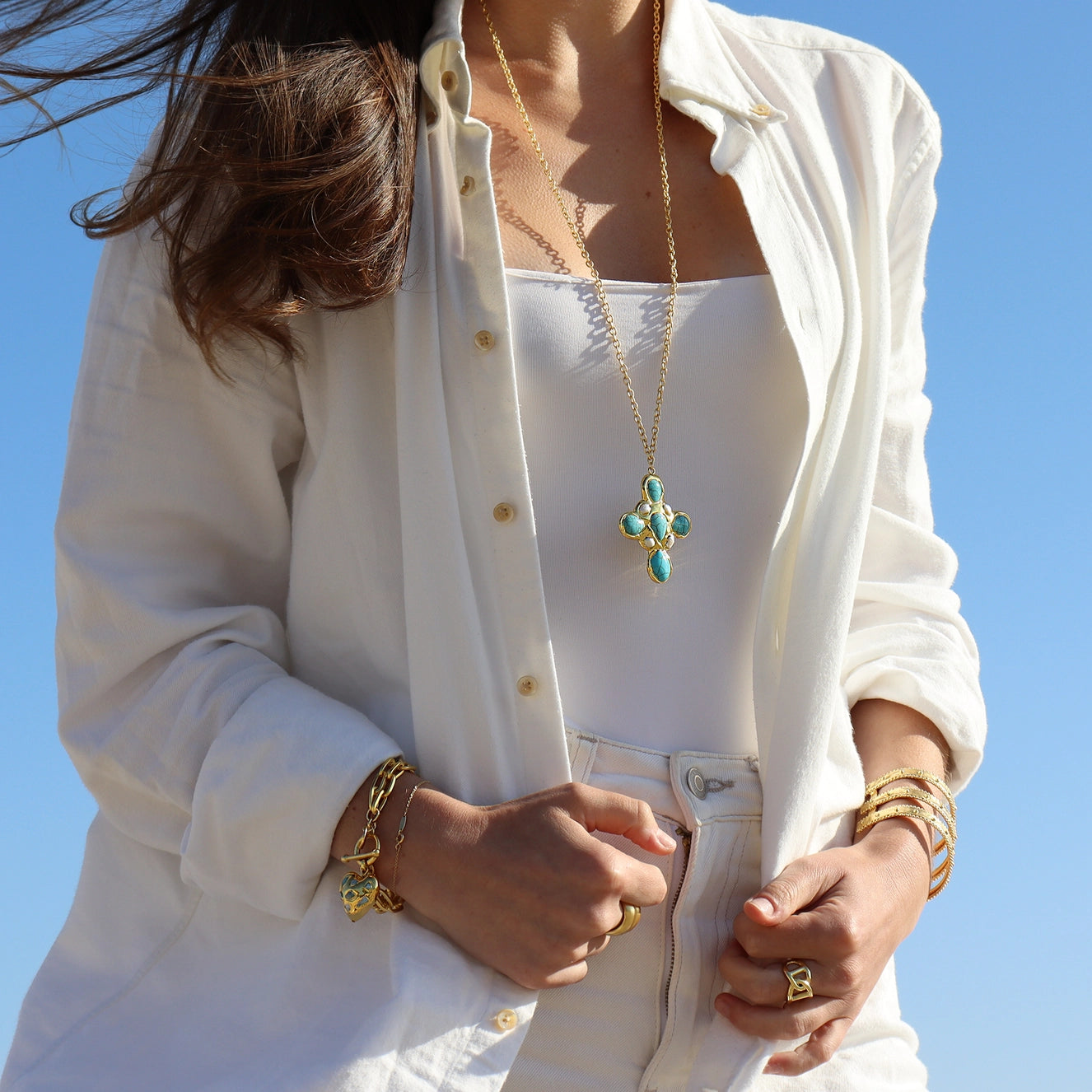 Coastal Cross Necklace