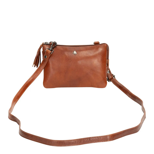 Ellie Cognac Leather Bag