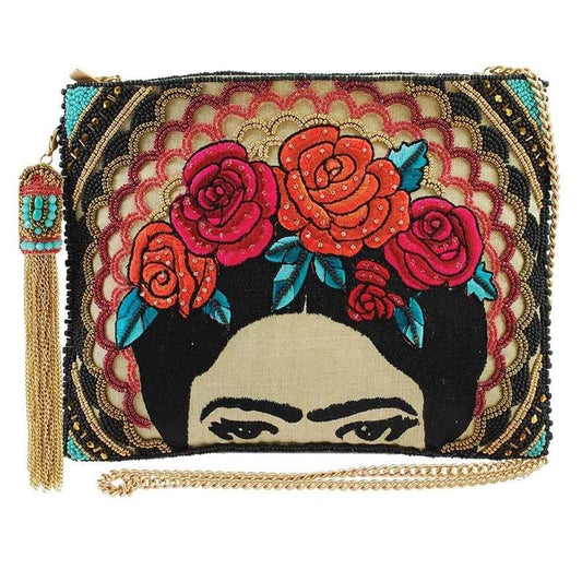 Frida Hand-Beaded Frida Kahlo Crossbody Handbag