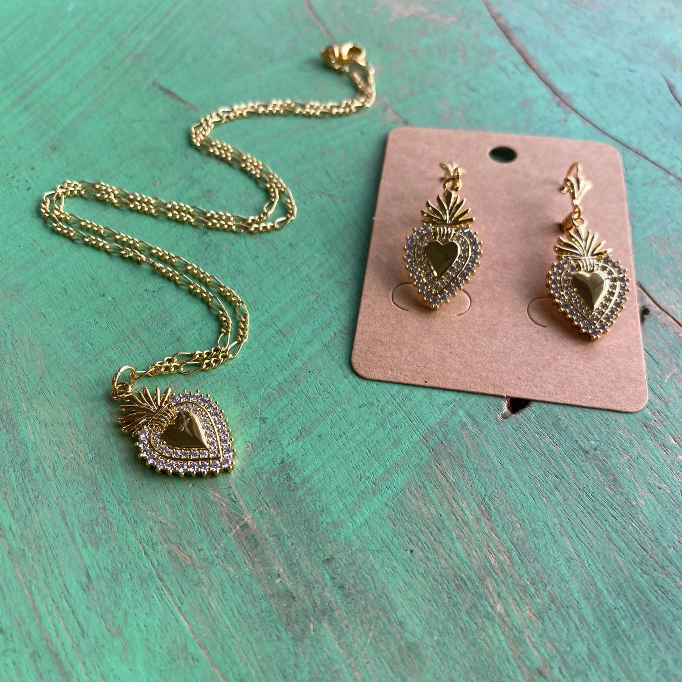 Shining Sacred Heart Earrings