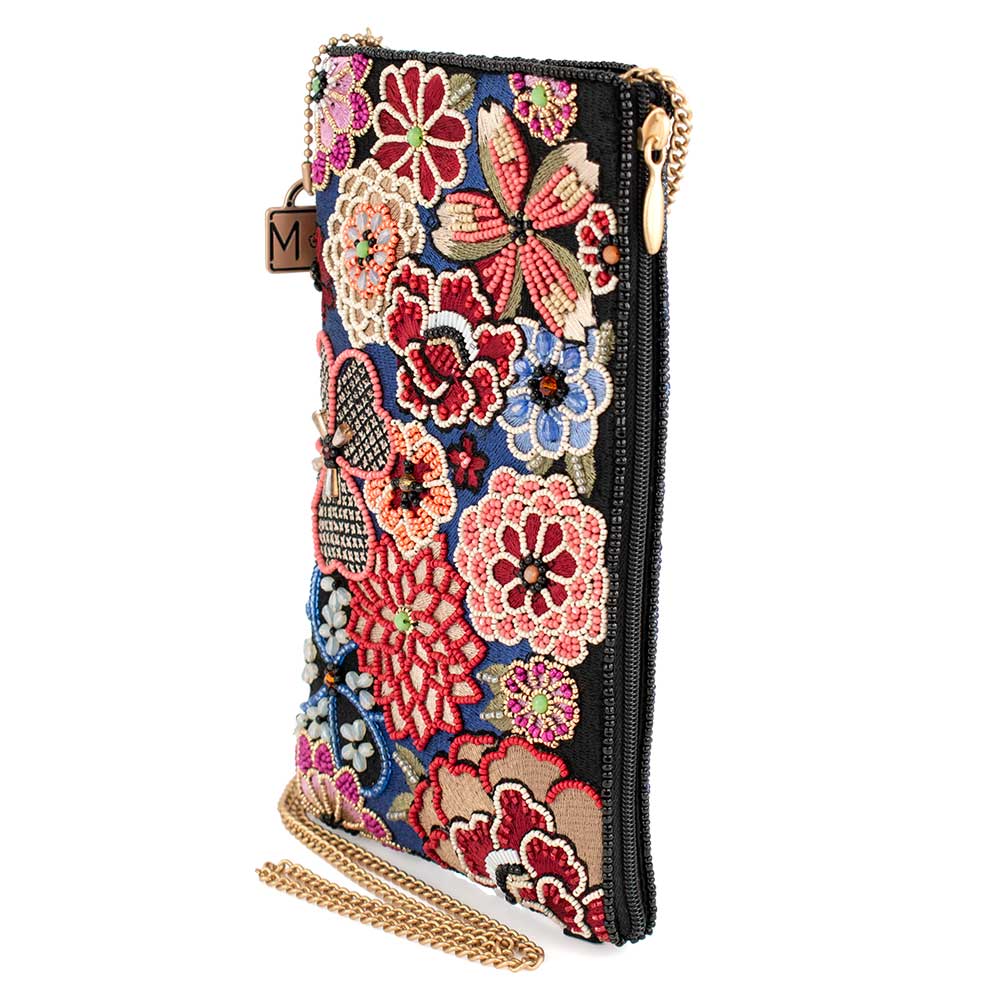Ambrosia Floral Hand-Beaded Crossbody Bag