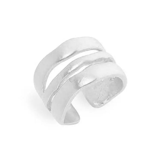 Wavy Line Ring (Silver)