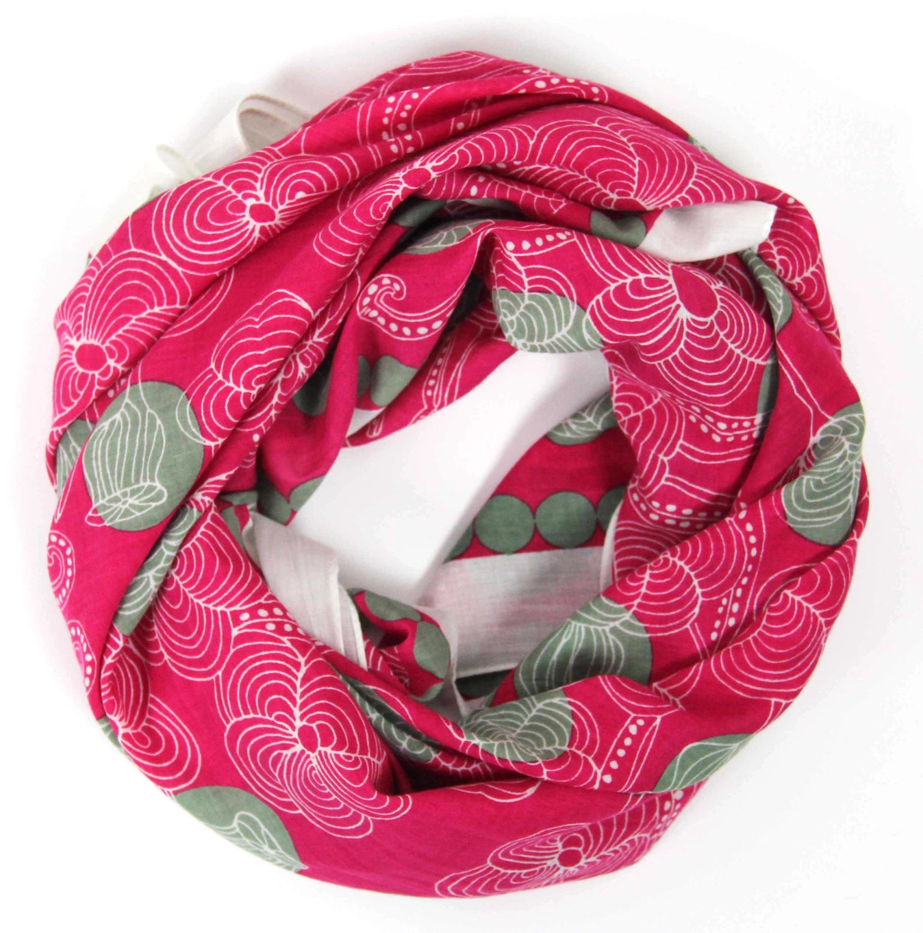 Burma Fuchsia Cotton Square Scarf