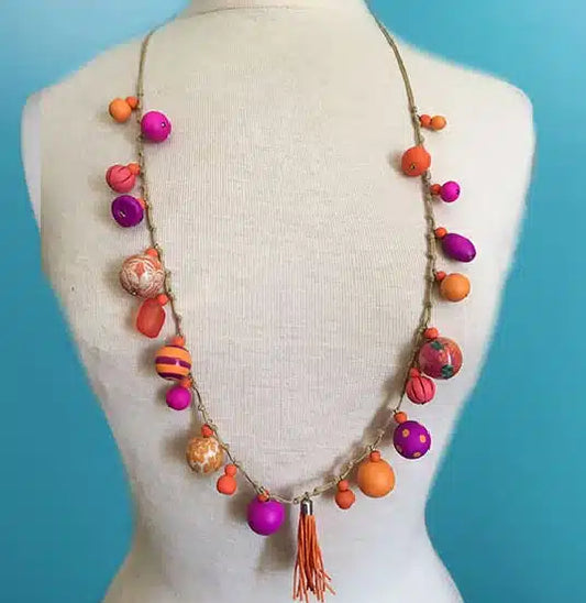 Bobble Necklace - Tangerine