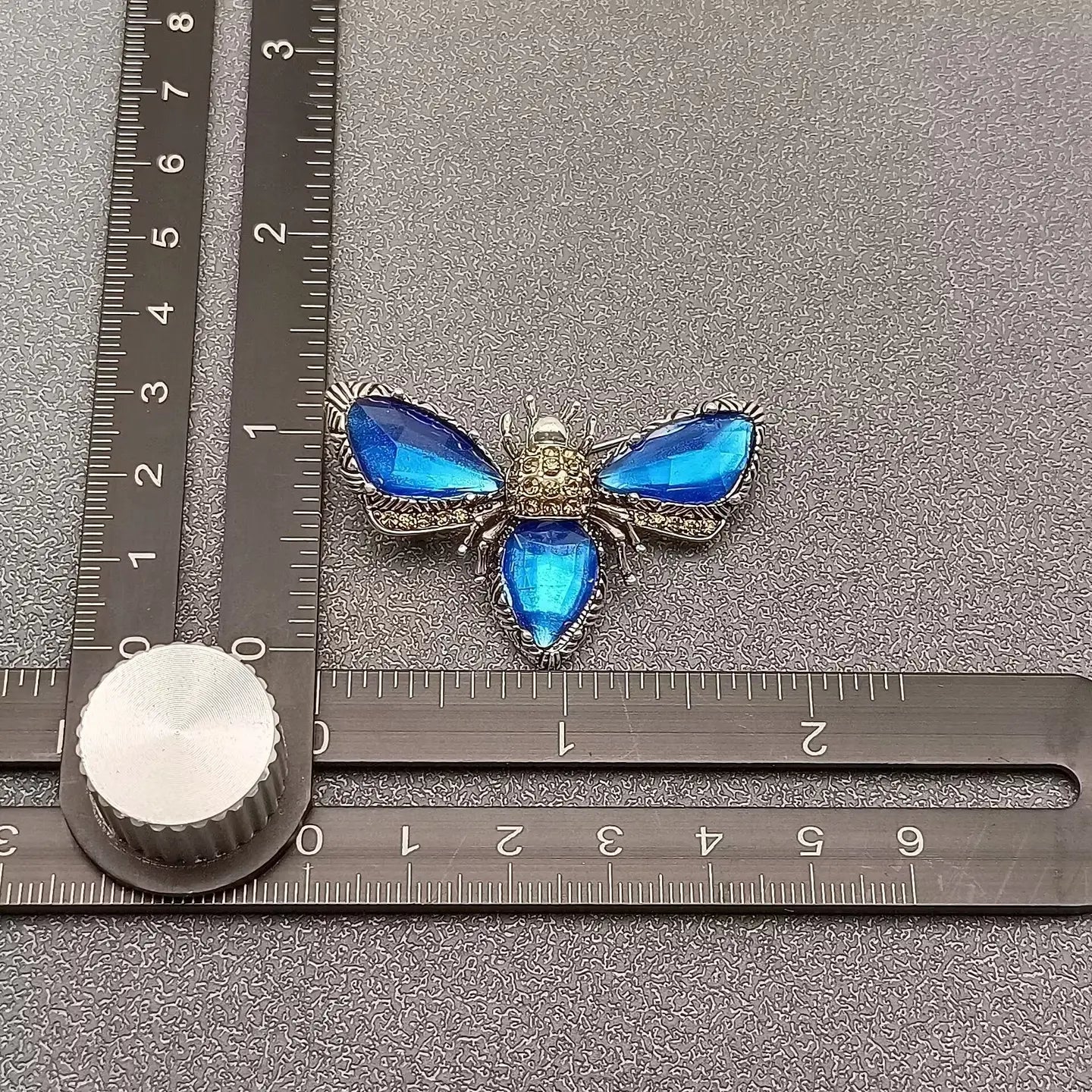 Glass Rhinestone Bee Brooch