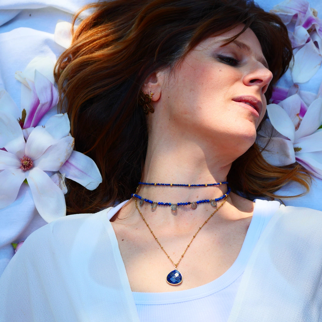 Bal Necklace - Lapis Lazuli, Labradorite