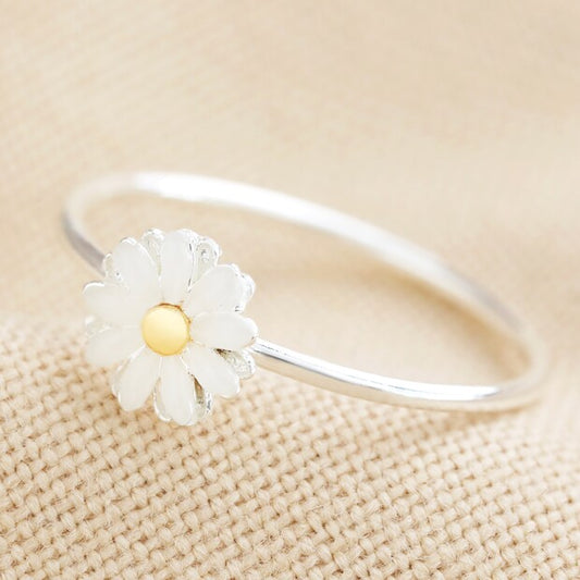 Enamel Daisy Ring