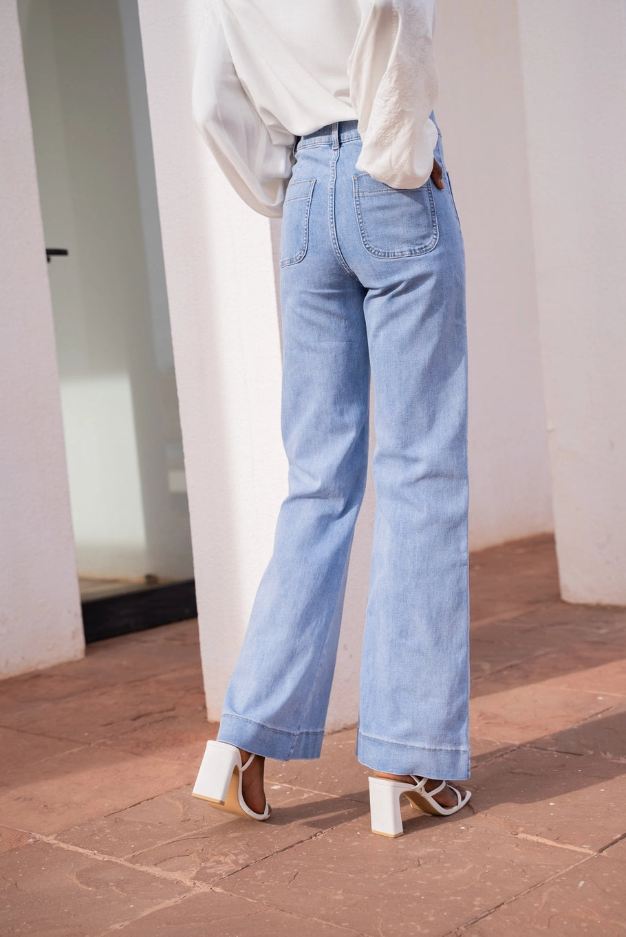 Elena Flare Jeans - Light Blue