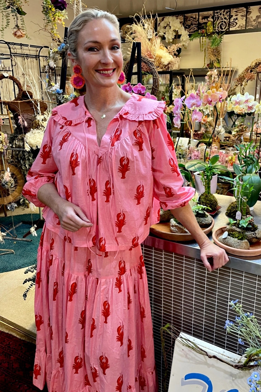 Lala Blouse - Little Lobster Pink