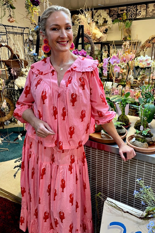 Lala Blouse - Little Lobster Pink