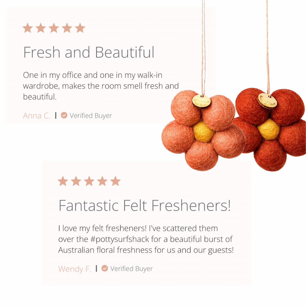 Felt Flower Fresheners
