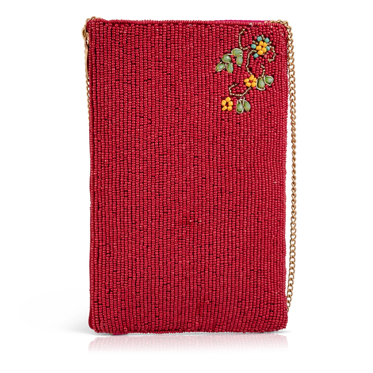 Meadow Ditsy Floral Multi Color Hand-Beaded Crossbody Bag