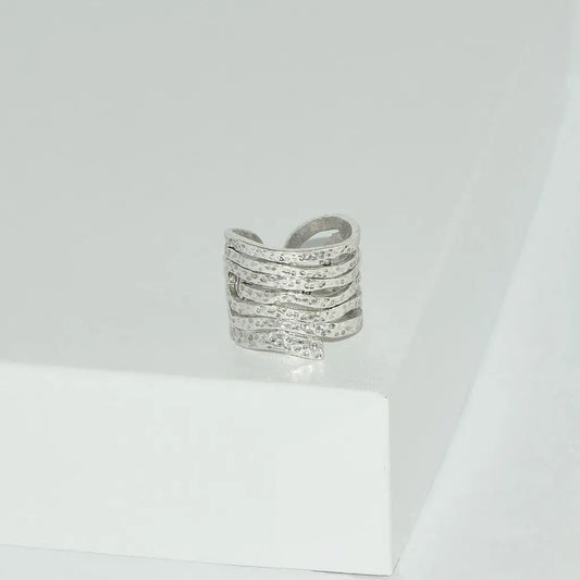 Artistic Swirling Ring (Silver)