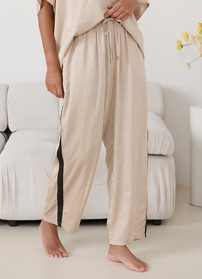 Side Stripe Pant in Champagne