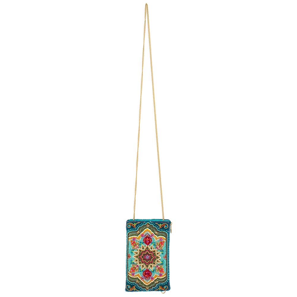 Venice Beaded Multi-Color Mosiac Hand-Beaded Crossbody Bag