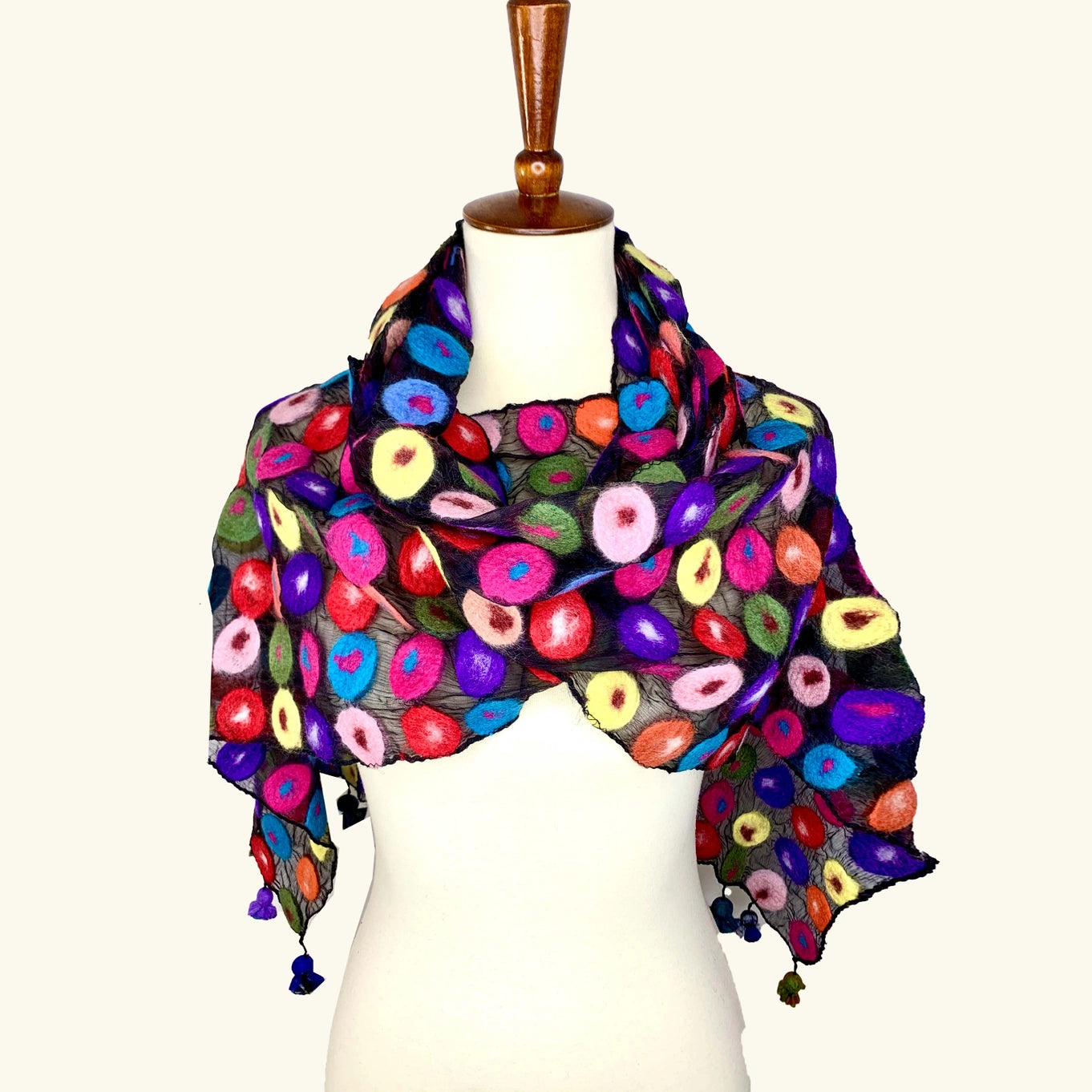 Polka Dot Multi-Coloured Scarf