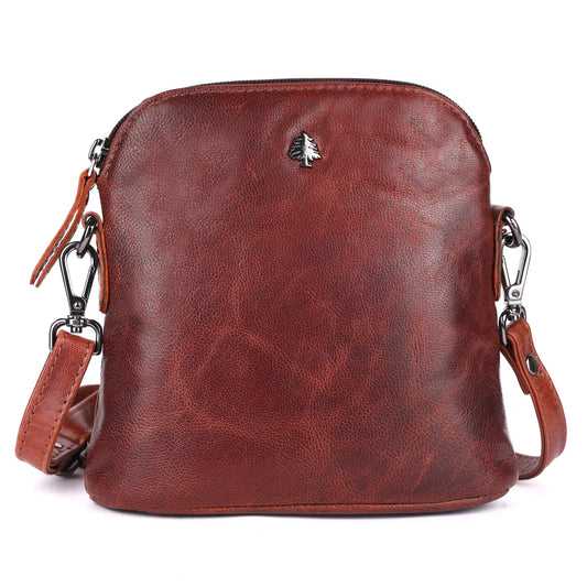 Alder Leather Crossbody Bag – Camel