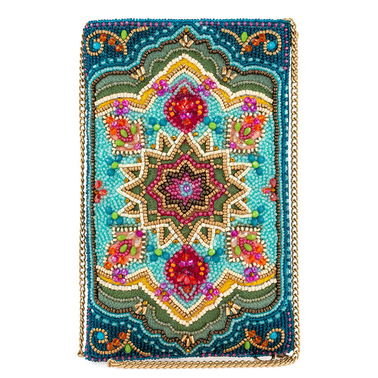 Venice Beaded Multi-Color Mosiac Hand-Beaded Crossbody Bag