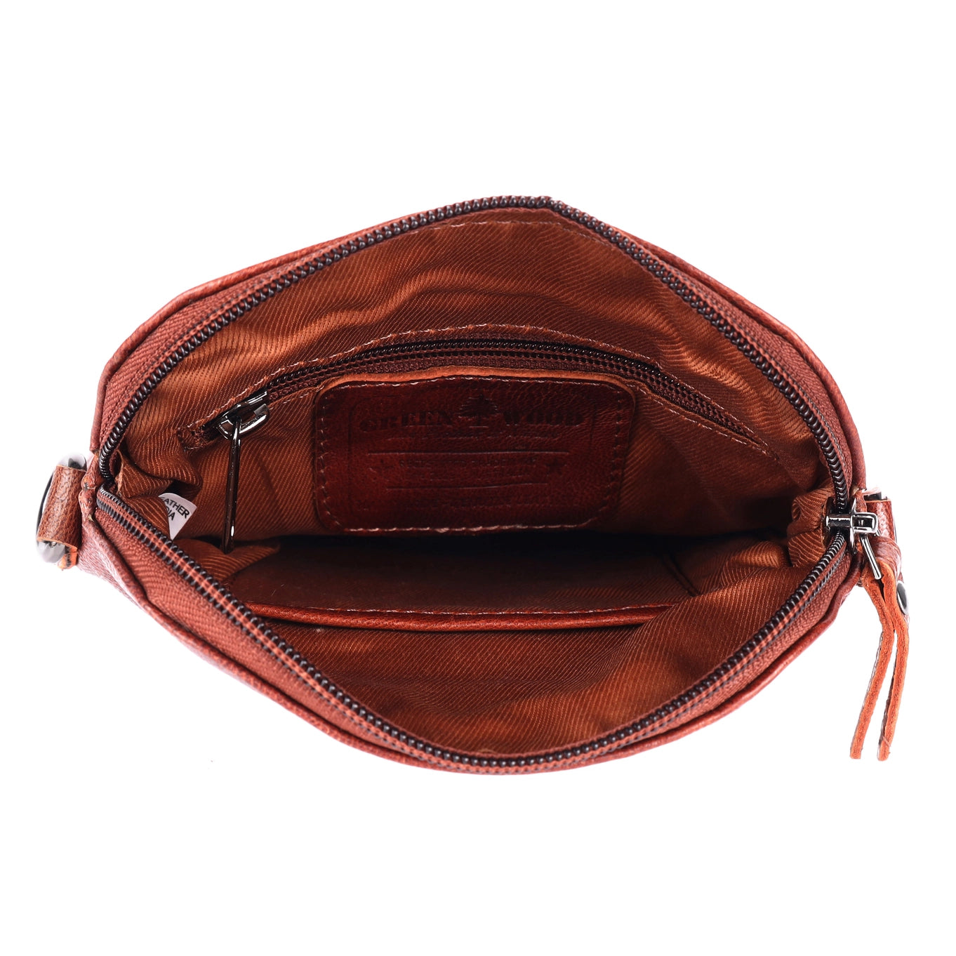 Alder Leather Crossbody Bag – Camel