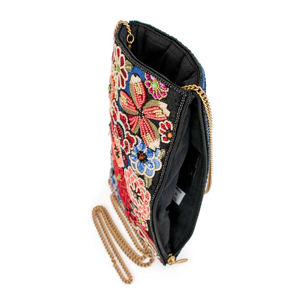 Ambrosia Floral Hand-Beaded Crossbody Bag