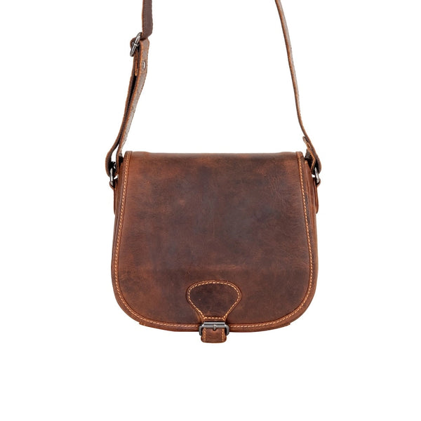 Brown Lennon Crossbody Bag - Full-Grain Leather Shoulder Bag