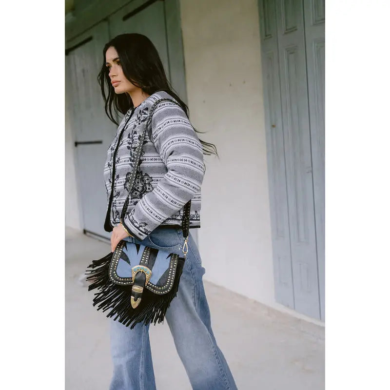 Amal Blue Crossbody Bag