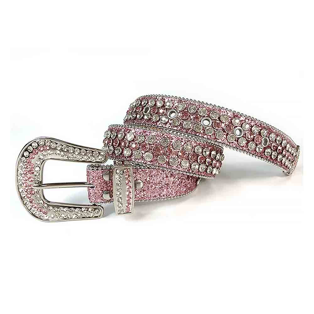 Pink Strap with Pink & Crystal Studded Rhinestone Belt