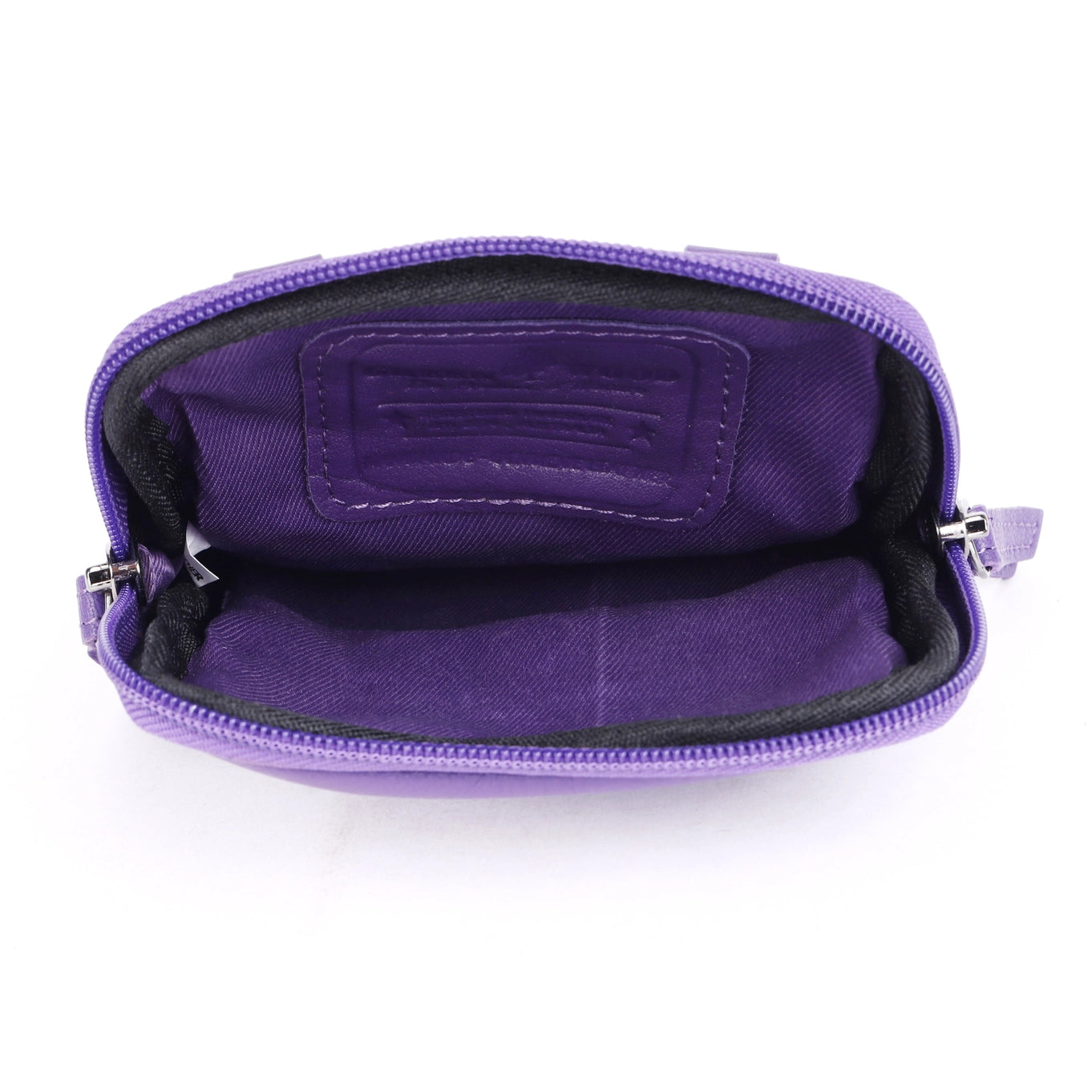 Cleo Purple Leather Phone Crossbody Bag