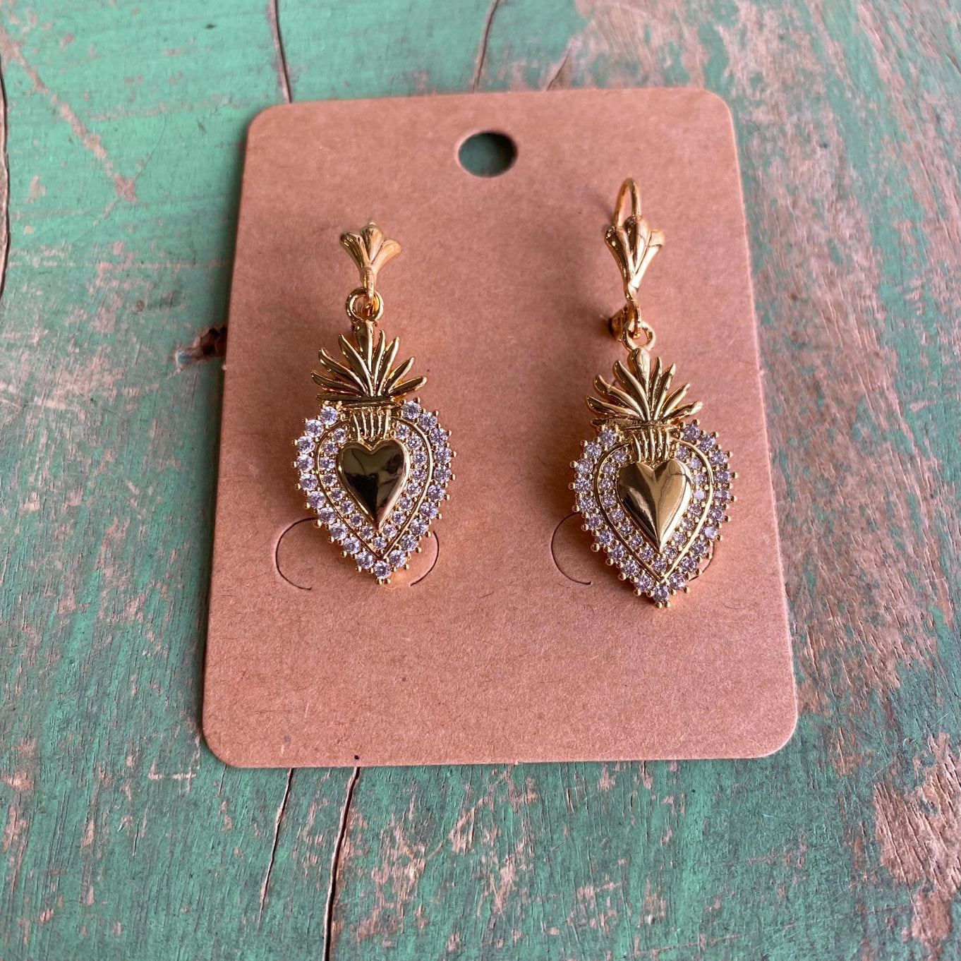 Shining Sacred Heart Earrings