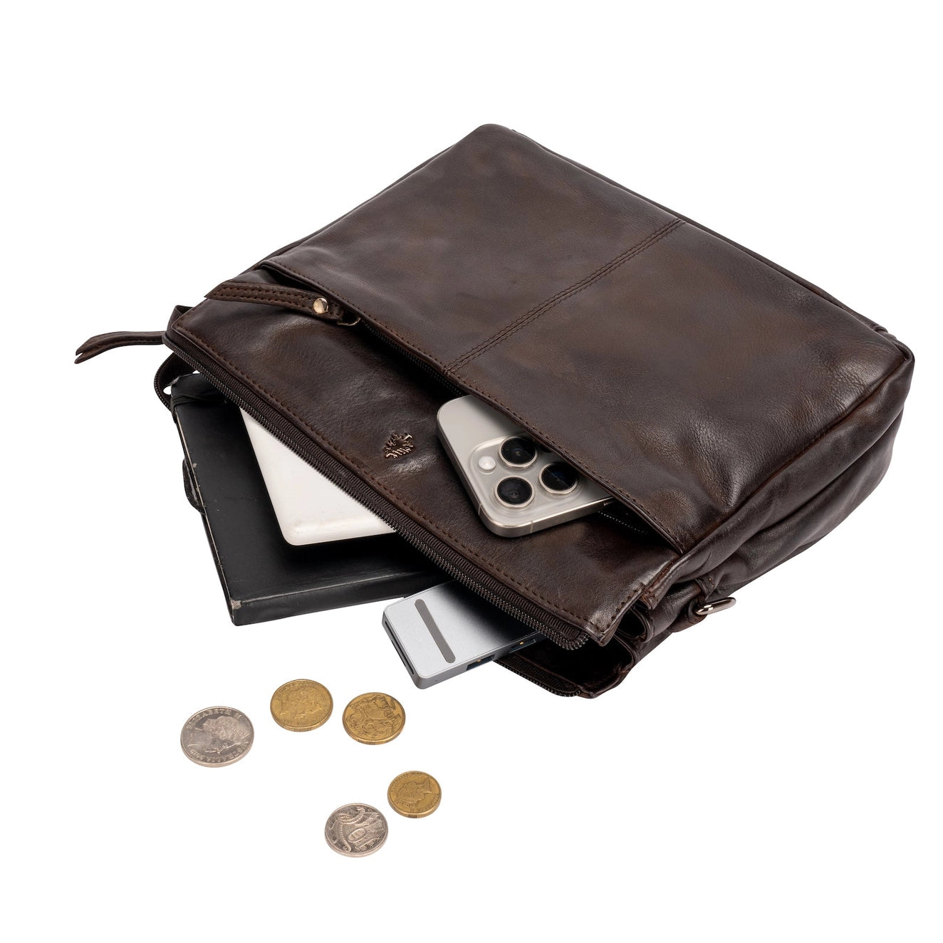 Leather Shoulder Bag June Brown