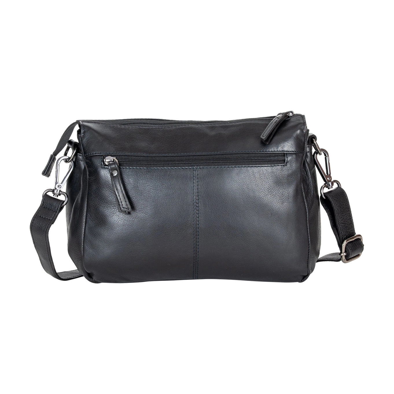 Leather Shoulder Bag June Black