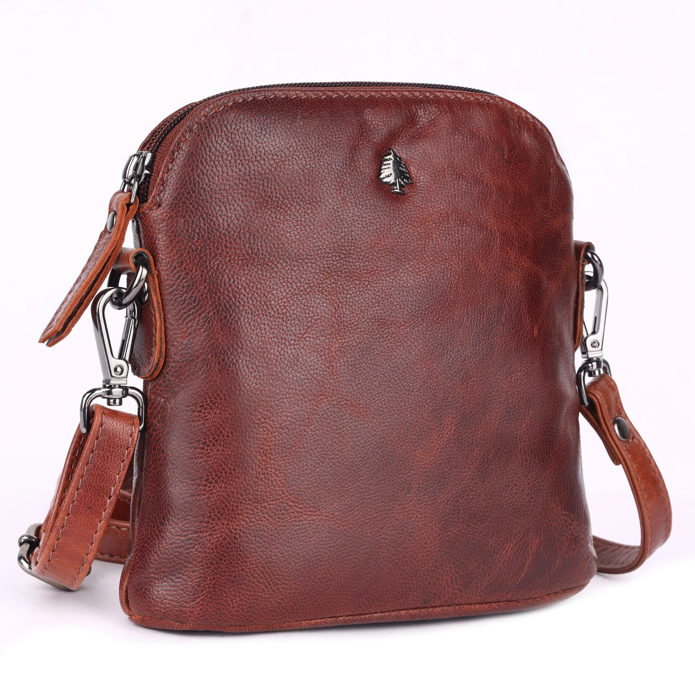 Alder Leather Crossbody Bag – Camel